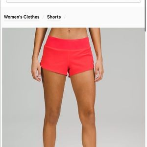 Lululemon speed up shorts